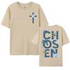 Chosen Floral Aesthetic Bible Verse T-shirts Women's Trendy Christian Clothing T Shirt Men's Fashion Retro Style Classic T-shirt