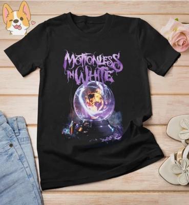 Camicia in Vetro Viola Motionless In White Nera Uomo Tutte le Taglie Camicia Regalo Fan