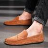 Fashion Men Casual Shoes 2025 Fashion Slip-On Moccasin Driving Shoes Soft Comfortable Breathable Flats Sneakers Black Gray Red Loafers