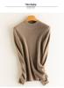 Women's Cashmere Knit Half-High Neck Sweater - Versatile Autumn/Winter Base Layer Top
