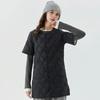 Yousheng Winter Down Coat Padded Round Neck Pockets Buttons Closure Windproof Heat Retention Daily Cold Weather Inner Layer Clothes Cotton Jacket