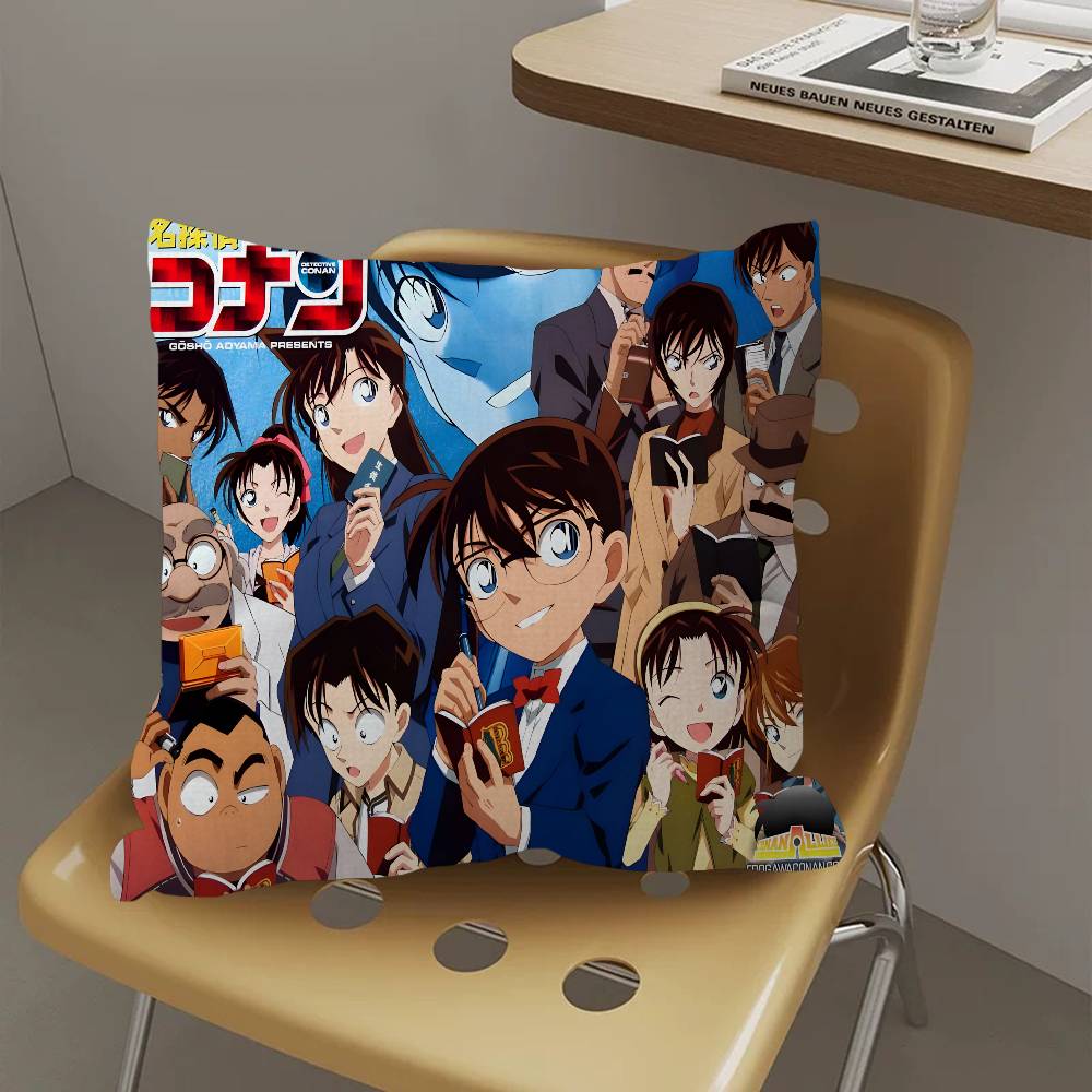 3D D-Detektiv Conan Anime Kissenbezug Auto Überwurfskissenbezug für Sofa Auto Weihnachtsgeschenk 40x40cm 45x45cm