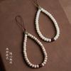 Natural Star-Moon Bodhi Phone Strap, New Chinese Style Buddhist Wrist Rope for Men and Women, Hetian Jade Bodhi Phone Strap