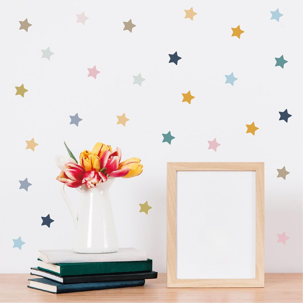 New Boho Five-pointed Star Wall Sticker Girls Bedroom Nursery Classroom Self-adhesive Wall Decorative Wall Sticker