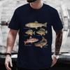 Summer Men T Shirt Street Style Retro Hiphop Fish Cartoon Short Sleeved T-shirt Men Women Top Fisherman Vintage Oversize T Shirt