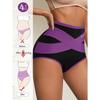 Color Blocking, High Waisted, Shapewear Pants, Cross Bandages, Hip Lifting, Abdominal Compression, Women's, Underwear