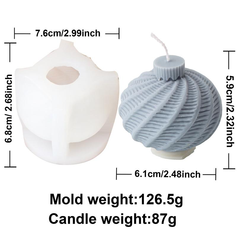Weihnachtskugel Kerze Silikonform Geprägte Runde Kugel Kerze Aromatherapie Gips Geometrische Weihnachts Laternenkugel Form