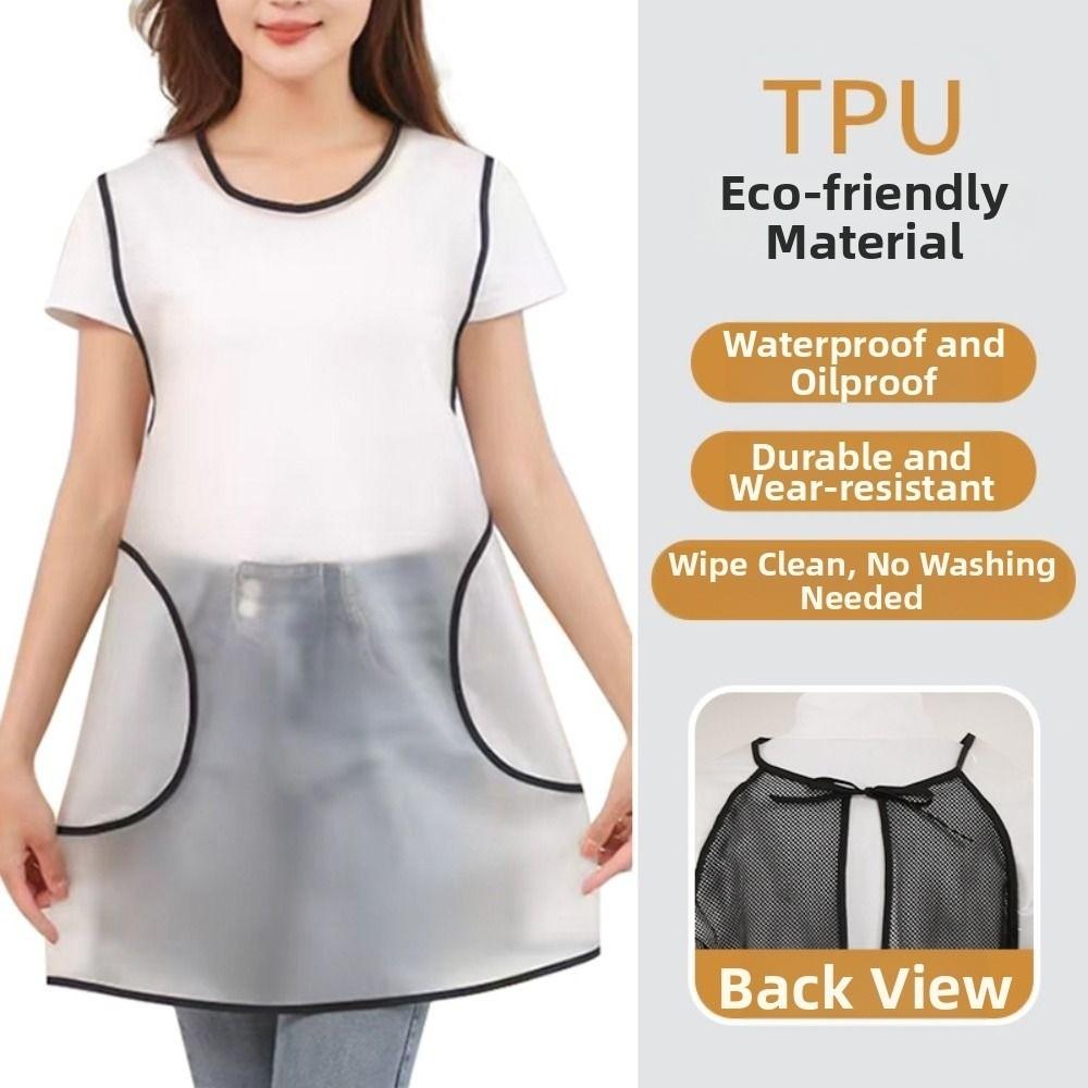 Waterproof Kitchen Cooking Apron Oil-proof Catering Work Clothes Dishwashing Cleaning Apron  BBQ