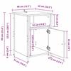 Nightstand Black Oak Effect 40 X 42 X 60 Cm Engineered Wood