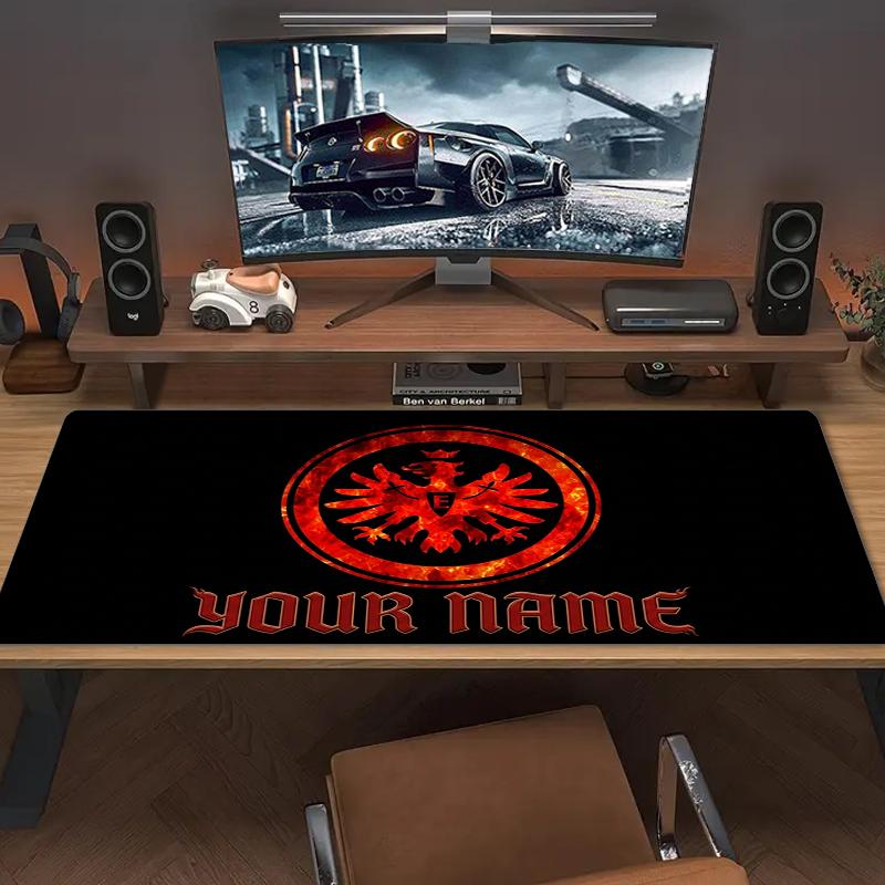 Tappetino per Mouse Personalizzato Eintracht Frankfurt Grande Cuscino per Tavolo da Gioco Antiscivolo Laptop Tablet Mousepad Grande Tappetino XXL Mini PC Playmat Con Bordo bloccato_XIA