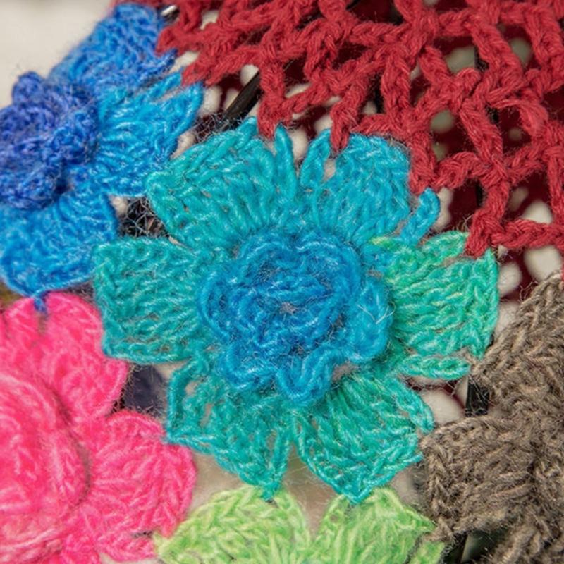 Cotton Crochet Brimless Hat With HollowOut Flower Design Summer Vacation Casual Skull Cap For Women Everyday Wear