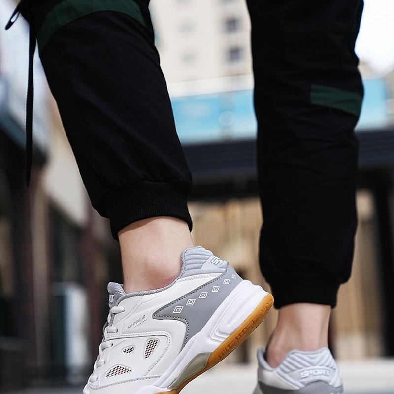 Training tennis shoes size 48 non-slip shoes large size 4746 sports shoes badminton shoes men's beef tendon sole table tennis shoes