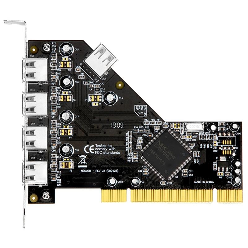 

PCI to USB Multiplier r PCI to 5 USB 2.0 Adapter Extender For Desktop PC PCI-USB Expansion Card