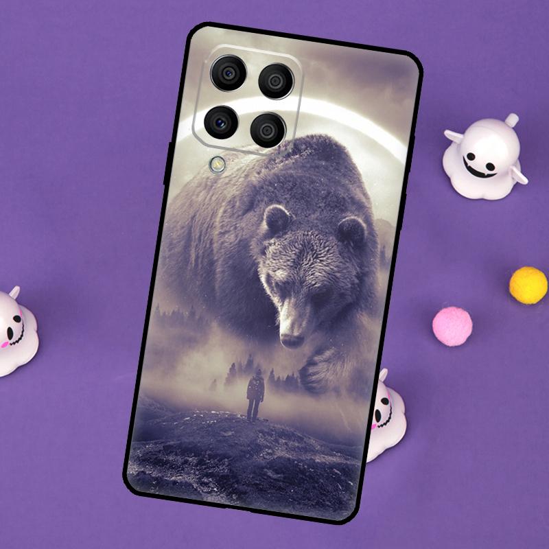 Cute Cartoon Bear Cover For Samsung Galaxy M55 M15 M33 M13 M23 M53 M31 M51 M14 M34 M54 M20 M30s M52 M32 Case