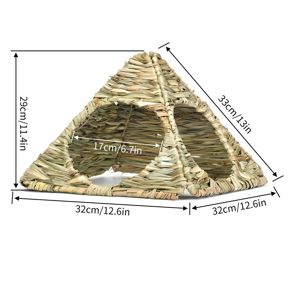 Rabbit Grass House Hand Woven Natural Grass Bedding Baby Rabbit Hideaway Hut