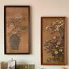 Chinese Pine & Crane Longevity Wall Art - Framed Replica for Living Room, Entrance, Tea Room, or Homestay