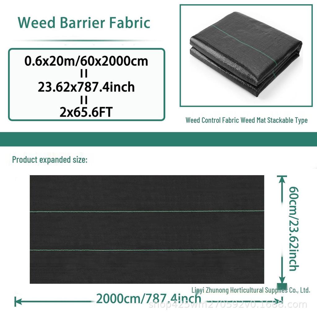 Black PP Weed Barrier Cloth: Breathable, Water-Permeable Ground Cover for Orchards and Gardens