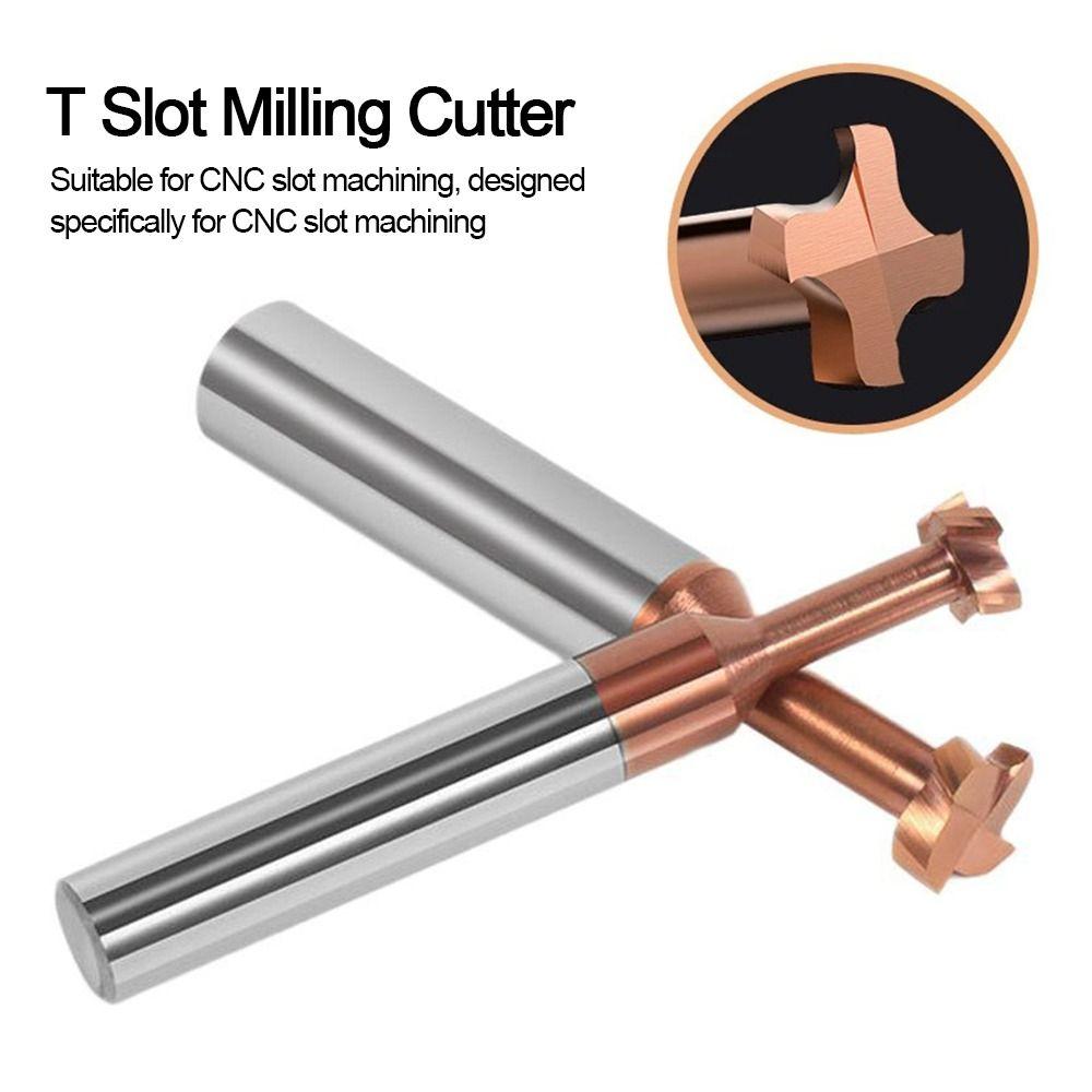 

Carbide T Slot Milling Cutter 4 Teeth Groove Cutter New CNC Cutter D4x2Hxd2xD4