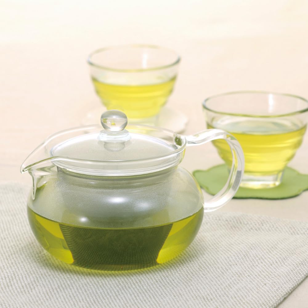 HARIO Chacha 450ml Perfect Teapot, Round, Capacity, Heat-Resistant Glass, Gift, CHJMN-45T