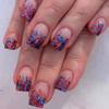 Square Press On Nail 4th of July Fake Nail Independence Day Glues On Nail Patriotic False Nail Full Cover Fake Nail