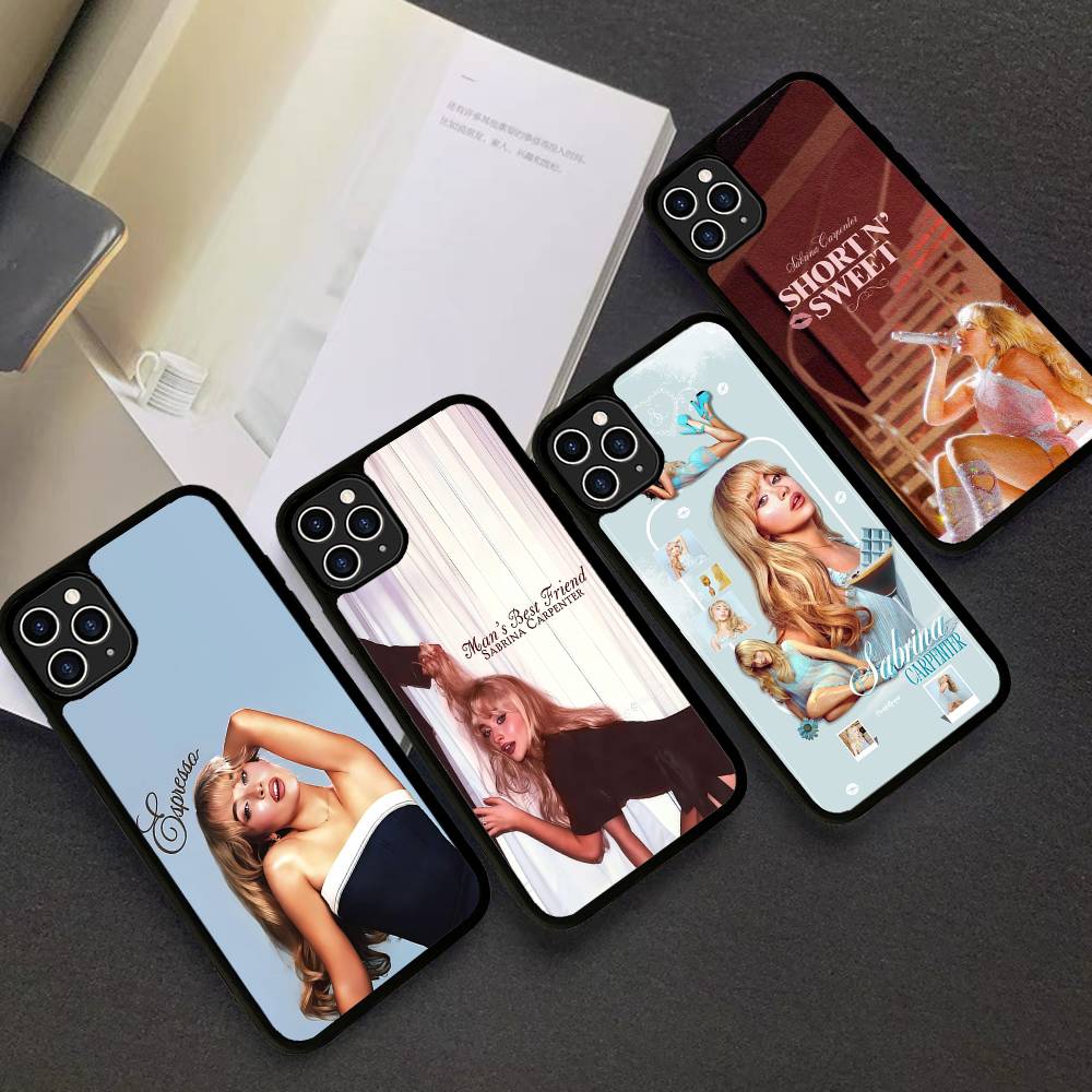 Singer S-Sabrina C-Carpenter Phone Case For iPhone 17 16 15 14 13 12 11 Pro Max Plus PC+TPU Shockproof Back Cover