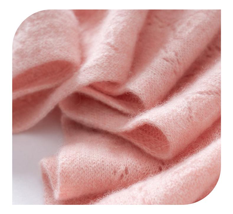 Women's 100% Pure Cashmere Scarf: Versatile, Warm, and Simple Solid Color for Autumn/Winter Neck Protection.