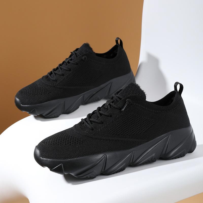 

Men s and women s shoes classic walking shoes couple sports running shoes soft sole low top lightweight mesh shoes casual shoes breathable 35 чорний