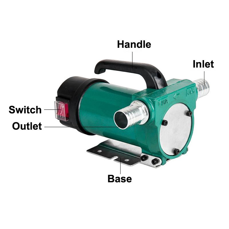 Water Pump Oil Pump 12V/220V Mini Pump DC Fuel Dispenser Car Mounted Diesel Electric Portable Battery Fuel Pump