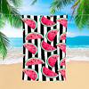 Watermelon & Stripes Beach Towel for Fun Patterned Sunscreen And Windproof Suitable For Swimming Pool Camping Travel Blanket