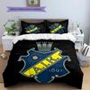 FC AIK Pattern Bedding Home Decoration Birthday Gift (1 * Duvet Cover + 2 * Pillowcase, Without Core)