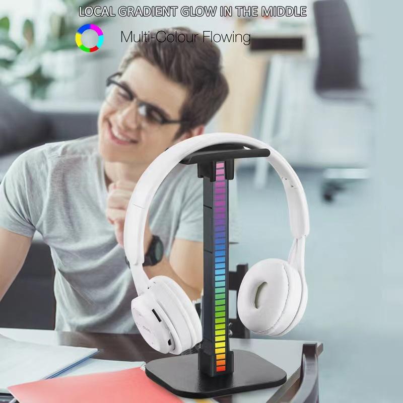 RGB LED Headphone Stand Gaming Headset Hanger Display Stand Gamer Earphone Headphone Holder Stand