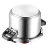 Pressure Cooker, 6L Pressure Cooker Stainless Steel, Pressures Canner with Steaming Rack, Tempered Glass Lid, Three Pressures Settings for Meat,