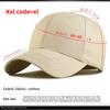 Chapeaux de Sport Uni en Coton Solide pour Homme Casquette de Soleil Unie pour Dame Casquettes Snapback Hiphop Casquette de Baseball pour Tête Large 57-60cm 61-68cm