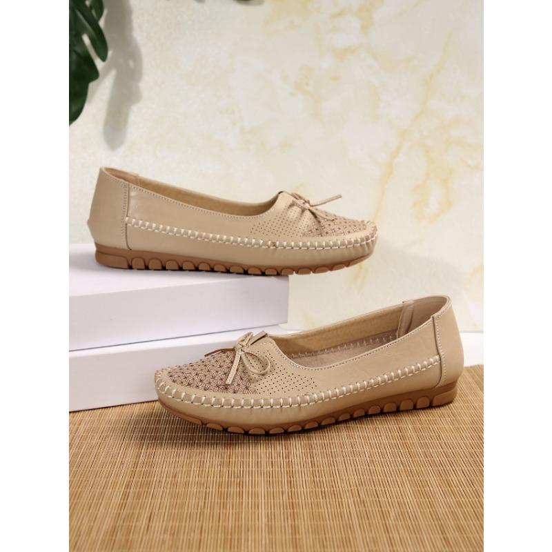 Large Size Single Shoes Female 2025 Spring and Summer New Fashion Wildcard A Stirrup Bean Shoes Non-slip Bow Single Shoes
