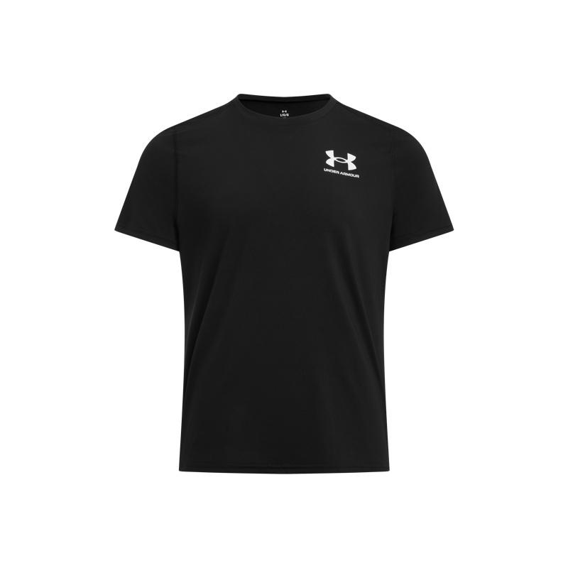 Under Armour HeatGear Fitted T-Shirt Black White Men s 6000939-001 L