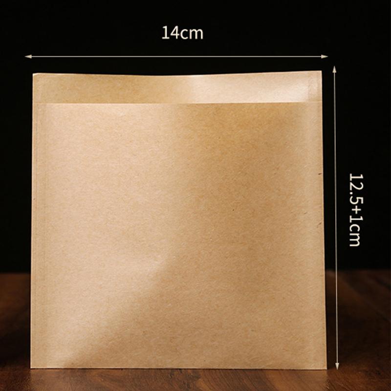 Kraft Paper Food Packaging Bag Disposable Snack Packing Bag Oil-Proof Paper Bag
