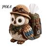 Woodland Animal Decor DIY Tissue Box Cover Kit, Owl Shape, Soft Textures Patchwork Easy Sewing Project Kit Handmade for Handicraft Enthusiast