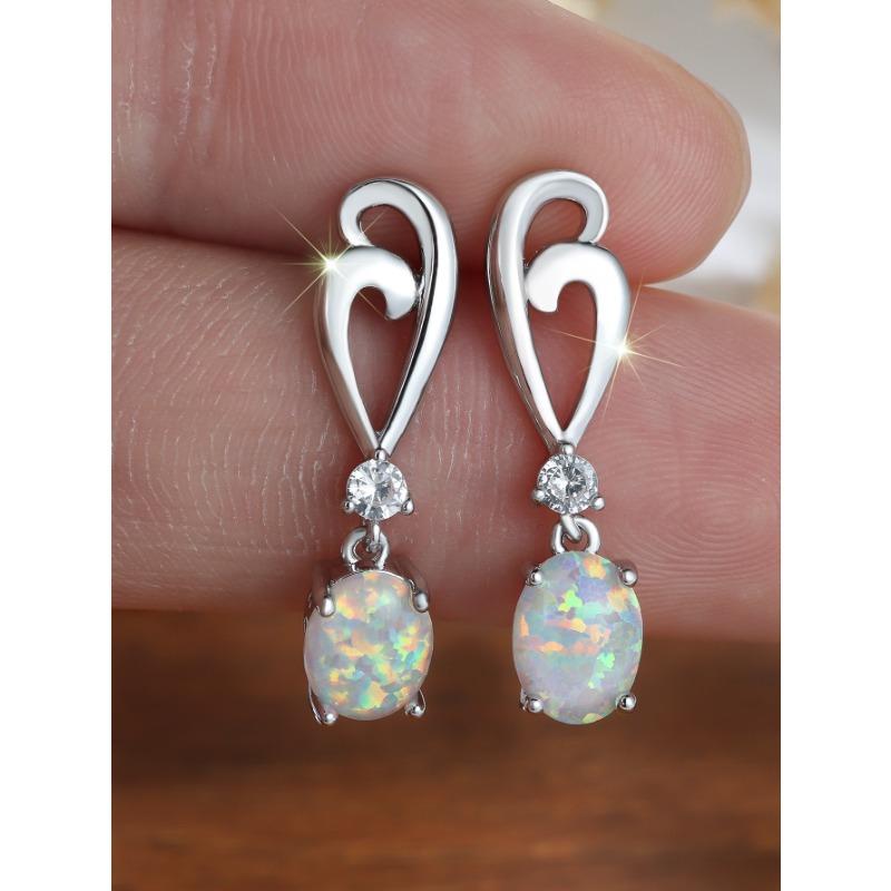 White Wave Hollow Earrings for Women Simple and Versatile Eardrops and Accessories