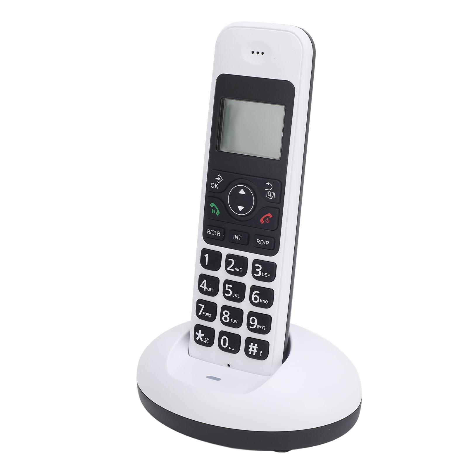 

Бездротовий телефон з ідентифікатором абонента, очікуванням виклику, блокуванням викликів, гучномовцем повного дуплексу, підсвічуванням EU Plug білий