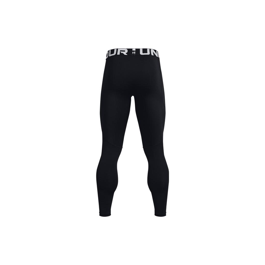 Under Armour ColdGear® Letter Logo Print Mid-Rise Slim Fit Sports Pants Men Pants Black 1366075-002