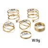 Vintage Boho Crystal Butterfly Rings Set For Women Zircon Leaves Stars Geometric Knuckle Finger Ring Wedding Party Jewelry Gifts