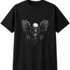 Winged Skull Mens Womens T-Shirt Gothic Dark Unisex Novelty Gift Tee Funny