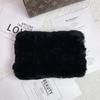 Women Handmade Stretch Real Rabbit Fur Scarf Knit Genuine Rex Rabbit Fur Headbands Girls Natural Rabbit Fur Ring Scarves