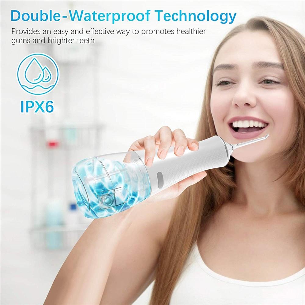 5W Oral Irrigator USB Rechargeable Water Flosser Portable Dental Water Jet Waterproof Electric Toothbrush Water Tank