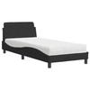 VidaXL Lit avec matelas noir 80x200 cm velours, meuble de chambre, lit simple, cadre de lit incurvé, sommier, lit en velours 3208293