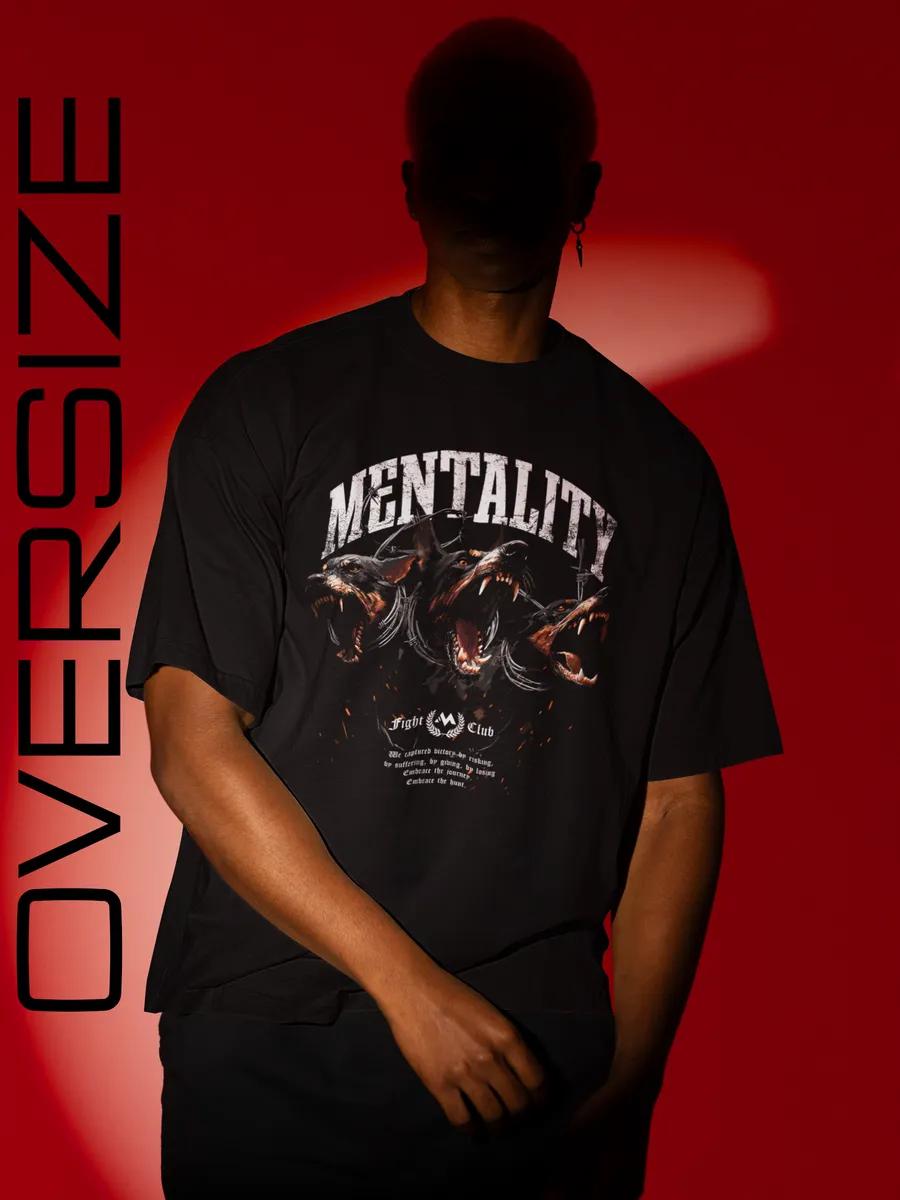 Oversized T-shirt with dog print S
