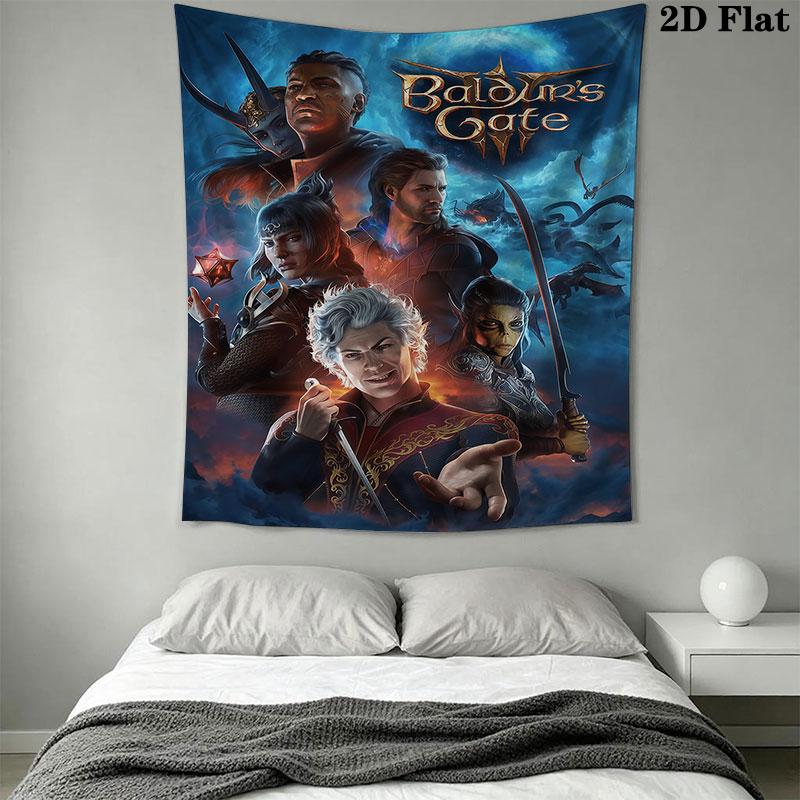 Baldur's Gate Wall Hanging Printed Fabric Blanket Decorative Tapestries for Bedroom Living Room Home Decor