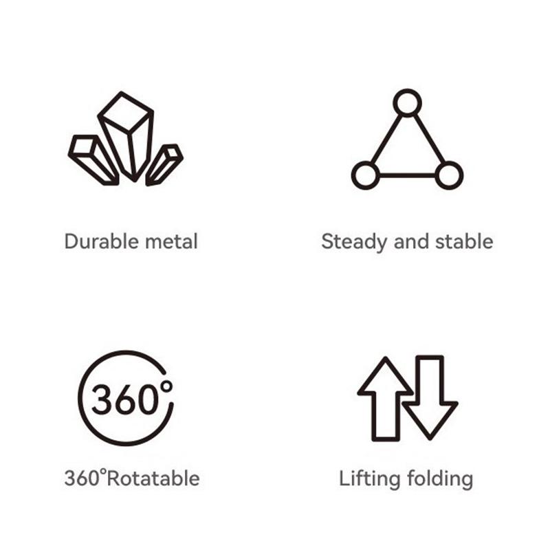 Metall 360 Grad Drehbarer Tablet-Ständer Verstellbarer Faltbarer Desktop-Halter Kompatibel Für 4,7-12 Zoll Ipad Pro/Air/Min Tablet Halterung