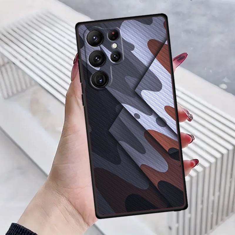 Creative Luxury Art Patterns Phone Case For Samsung Galaxy S26 S25 S24 S23 S22 S21 S20 Ultra Plus FE 5G Black Soft TPU