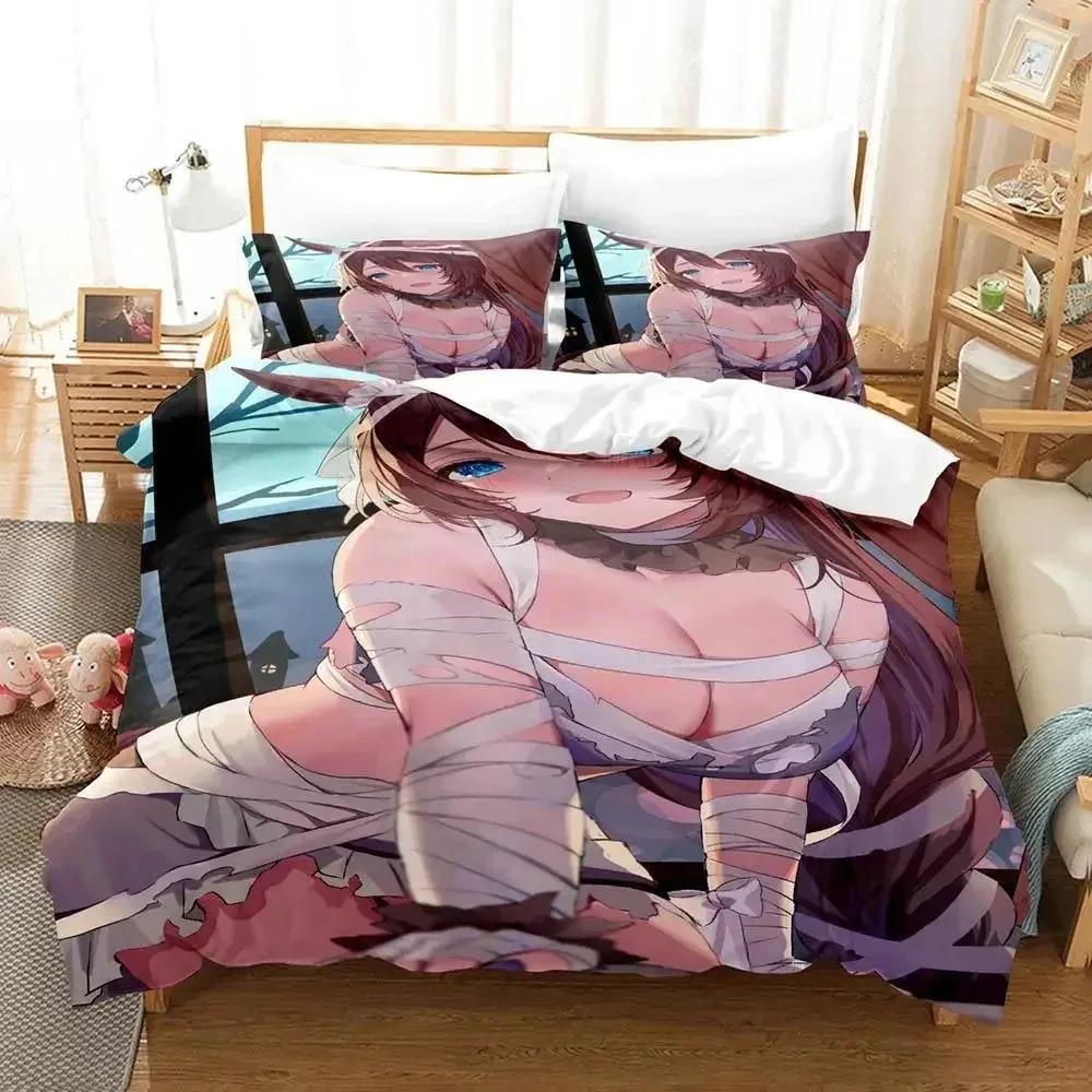 Mummy Girls Anime Bedding Set Duvet Cover Bed Set Quilt Cover Pillowcase Comforter King Queen Size Boys Adult Bedding Set
